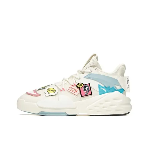 MARVEL x ANTA Bastard Slip-Resistant Abrasion-Resistant MID Top Скейтборд Кроссовки Мужские Айвори Белый