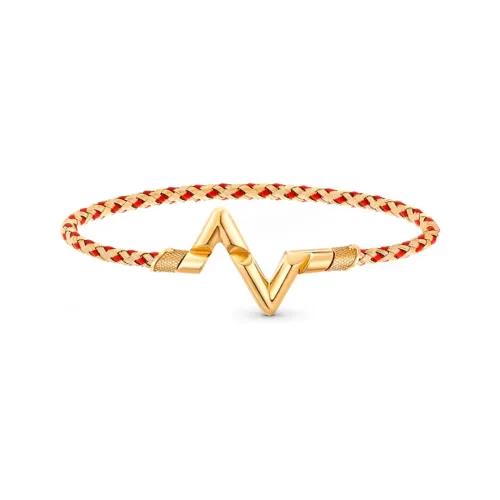 LOUIS VUITTON 18K Gold Полиамид Rope Браслеты Унисекс Золото