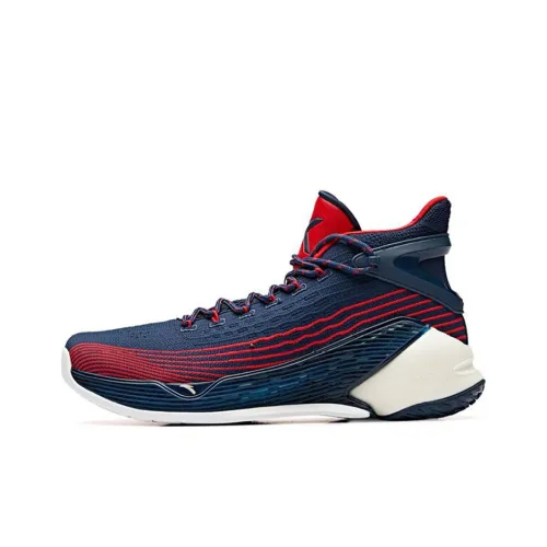 ANTA KT4 Thompson 4 'South Coast' Противоскользящие Устойчивые к истиранию Высокие Баскетбольные Кроссовки Мужские Синий Красный