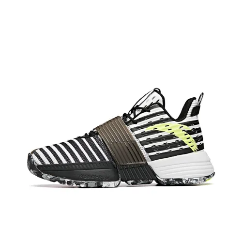 ANTA Hengsao1 Износостойкий Дышащий MID Баскетбольные кроссовки Мужской Черный Белый