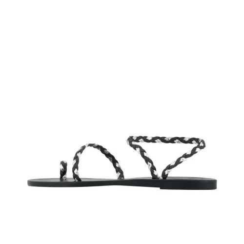 ANCIENT GREEK SANDALS Eleftheria one Ремень Сандалии Женские Черный белый