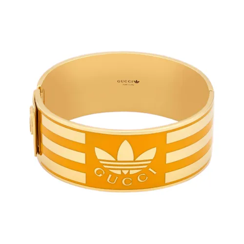 GUCCI Adidas X GUCCI Co Брендированные Серии Металлические Браслеты Желтые Женские