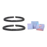 Черный бамбуковый браслет для пары + мечта градиентная подарочная коробка