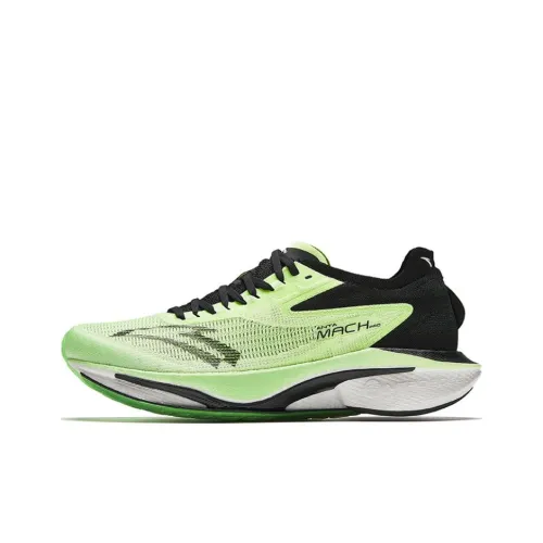 ANTA MACH 4,0 Амортизирующие низкие беговые кроссовки с противоскользящим эффектом мужские зеленые и черные
