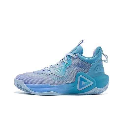 PEAK Sonic Boom 1,5 Амортизация Противоскользящие Поддержка Высокие Баскетбольные Кроссовки Мужские Синий Фиолетовый
