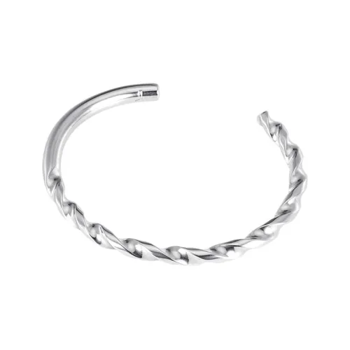 AKAK Титановый стальной браслет мужской серебряный