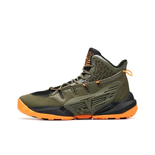 ANTA Bastard High Топ Винтажные Баскетбольные Кроссовки Мужские Хаки Зеленый