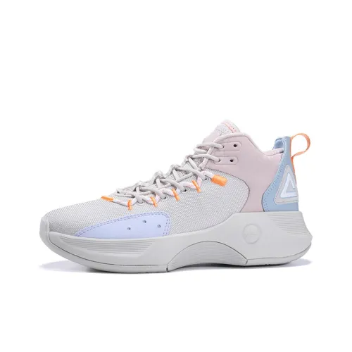 PEAK Magic Bullets Амортизаторы Шок Резистентность к Сцеплению Высокий Топ Баскетбольные Кроссовки Женские Серый