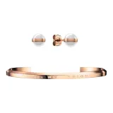 Тубы и Белые Серьги-гвоздики C001E152