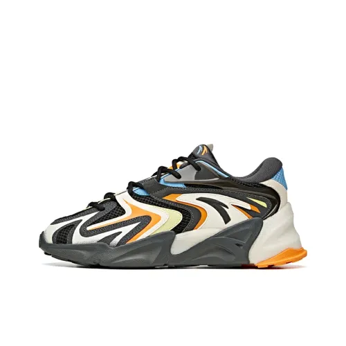 ANTA Импуль Амортизаторы Устойчивый к истиранию Низкий Топ Толстая подошва Кроссовки Мужские Черные Серые