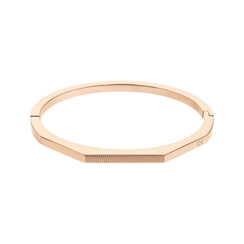 Calvin Klein Серебряный Покрытый Стальной Гвоздика Золотой Браслет-Манжета Женские