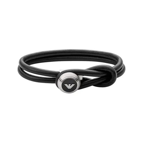 EMPORIO ARMANI Кожа Наручные повязки Мужской Черный
