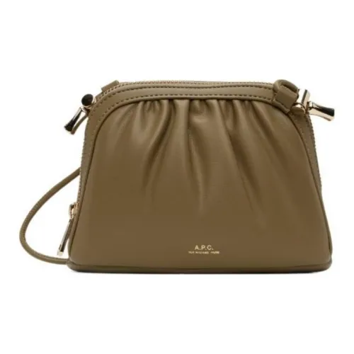 A.P.C Веганская кожа Сумка через плечо Сумка на плечо Женская Оливковая