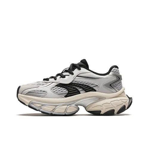 ANTA Амортизаторы Shock противоскользящие устойчивые к истиранию низкий топ кроссовки с толстой подошвой мужские серо-серебристые