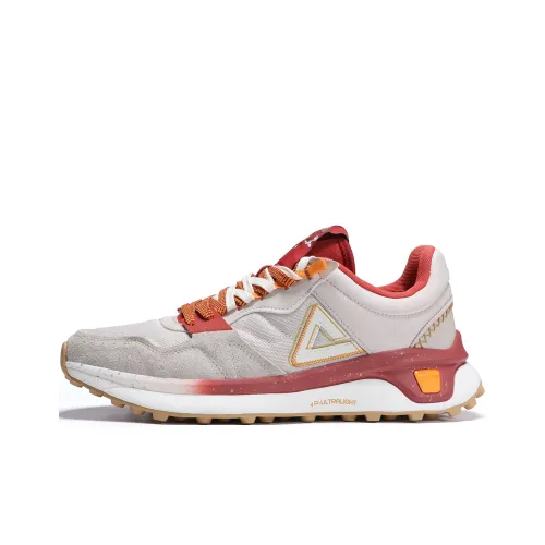 PEAK Flick 70s Attitude Collection Амортизация Износостойкий Низкий Топ Спортивная Повседневная Обувь Женская Айвори Белый