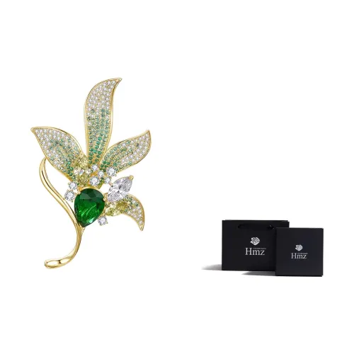 HMZ Броши Зеленый Женские