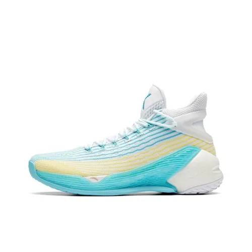 ANTA KT4 Playoff Klay Thompson Устойчивый к истиранию Дышащие Высокие Баскетбольные кроссовки для игры Мужские Ледниково-голубые