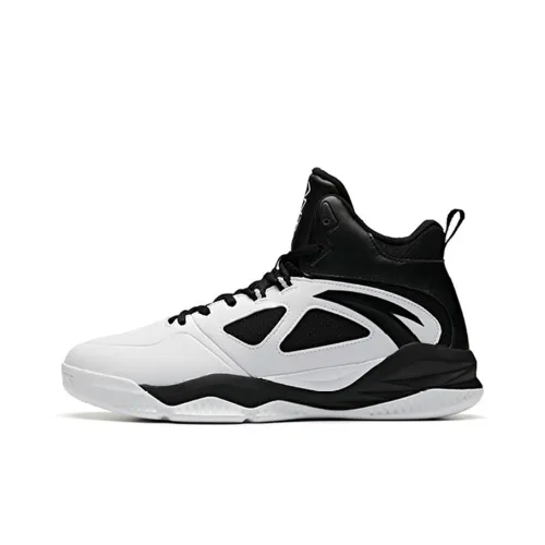 ANTA Bastard Shock Absorbers Slip-Resistant Abrasion-Resistant MID Топ Винтажные Баскетбольные Кроссовки Мужские Белый Черный