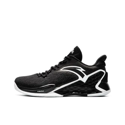 ANTA RR5 Амортизаторы Slip-resistant и устойчивые к истиранию Низкий топ Баскетбольные кроссовки Мужские Черный Белый