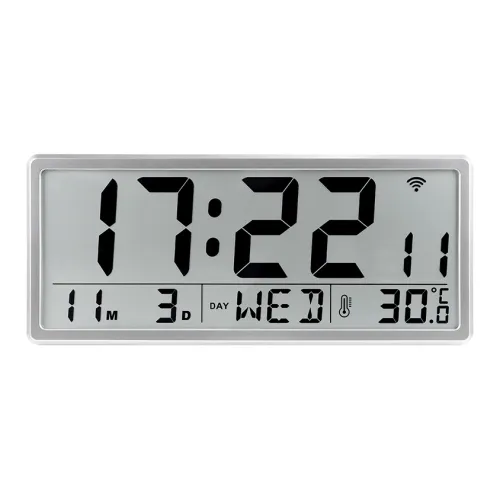 HENSE Электронный Механизм ABS Стена Часы Унисекс Серый HA88