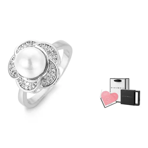 VIVIWELL Белое золото с покрытием, медные кольца, женские