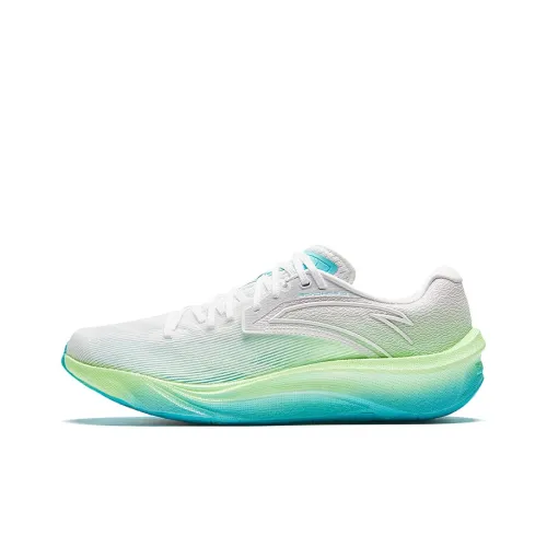 ANTA Asphalt Road Fighter 2,0 Амортизаторы Slip-resistant и устойчивые к истиранию Низкий топ Беговые кроссовки Мужские Белый Зеленый