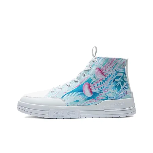 PEAK Deep Sea Swimming Противоскользящие Устойчивые к истиранию Высокие Кроссовки для скейтбординга Мужские Синий Белый Розовый