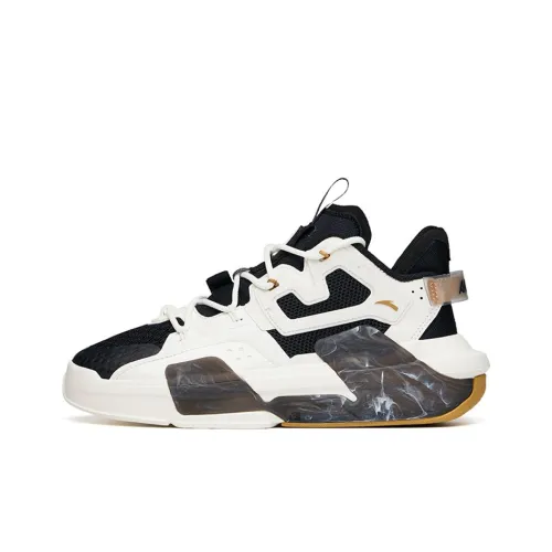 ANTA Bastard Покрытие Термическая Подошва Устойчивый Низкий Топ Скейтборд Кроссовки Женские Черный Белый