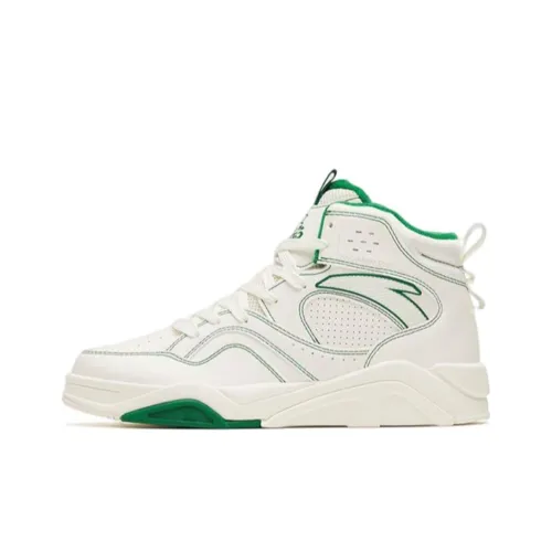 ANTA Пламя 3,0 Термический противоскользящий амортизирующий высокий топ скейтборд обувь для мужчин белый зеленый