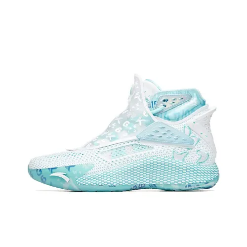 ANTA KT5 Thompson Pro Амортизирующие Баскетбольные Кроссовки с Высоким Верхом Мужские Белые и Синие