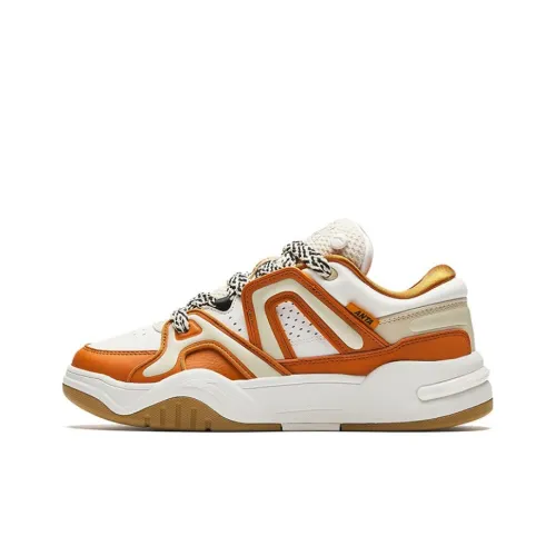 ANTA AOJIE Slip-resistant Abrasion-resistant Low-top Skateboard Shoes Men's Orange АНТА AOJIE Противоскользящие Износостойкие Низкие Кеды для Скейтбординга Мужские Оранжевые