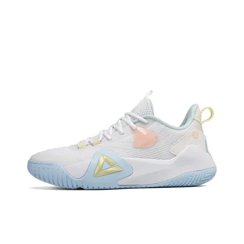 PEAK Sharp Marks Баскетбольные кроссовки Низкий топ Белый Прекрасный синий Мужской