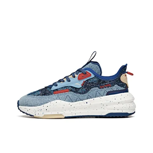 ANTA C37 Series Легкие и Износостойкие Низкие Кроссовки для Скейтбординга Мужские Белые и Синие