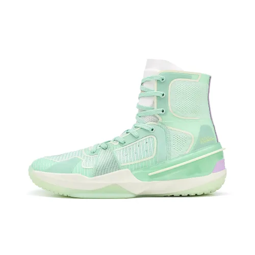 PEAK Flash 3 Elite Edition Slip-Resistant Abrasion-Resistant High-Top Баскетбольные кроссовки для игры Мужские Белые Зеленые