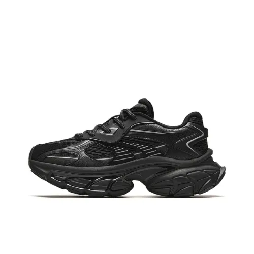 ANTA Star Moon Series Амортизация Износостойкий Низкий Топ Кроссовки для бега Мужские Черные