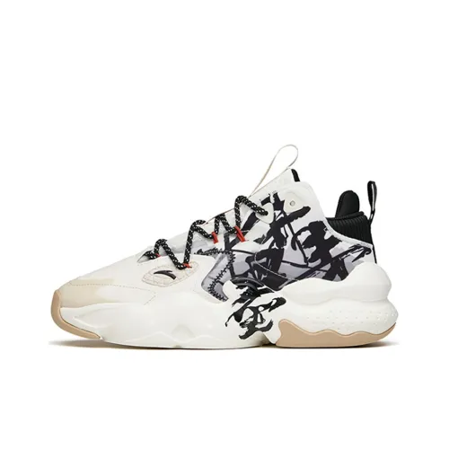 ANTA Bastard WEI Feng 2 Покрытие Противоскользящие Термические Устойчивые к износу Низкий Топ Скейтборд Кроссовки Белый Черный Серый