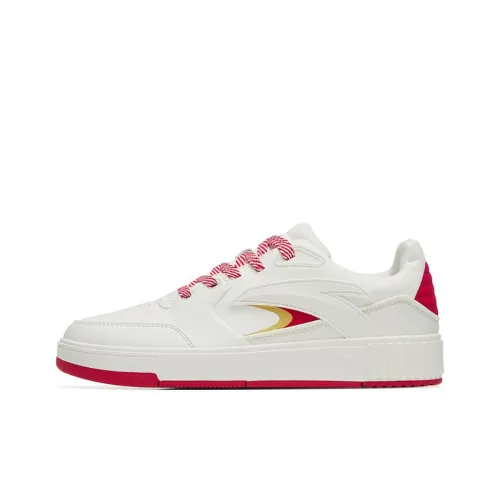 ANTA 982 Low Топ Скейтборд Кроссовки Мужские Белый Красный Золотой