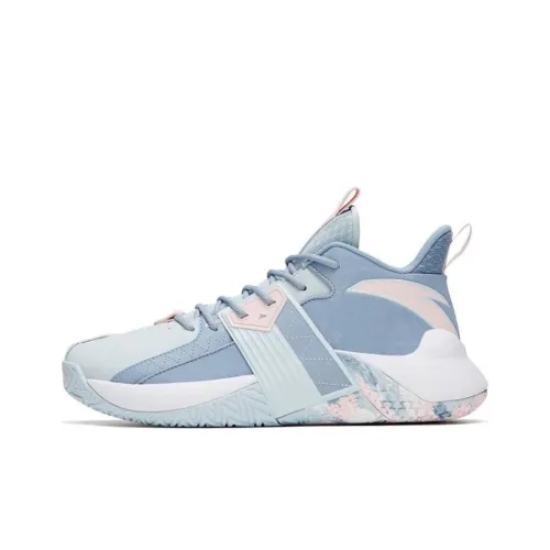 ANTA Speedy Амортизация Устойчивость к истиранию Поддержка Низкий Верх Баскетбольные кроссовки Мужской Синий