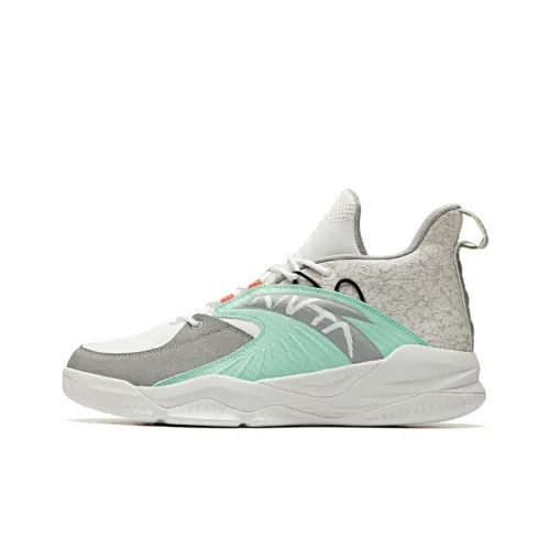ANTA Rhomboid MID Топ Баскетбольные кроссовки Мужской Серый Зеленый