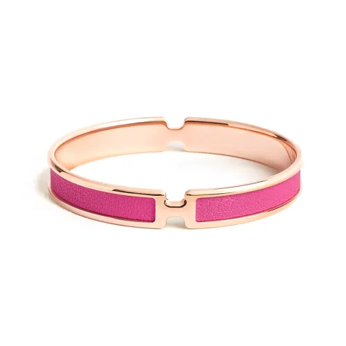 HERMES Козья кожа покрытие розовым золотом аксессуары для браслетов женский фуксия