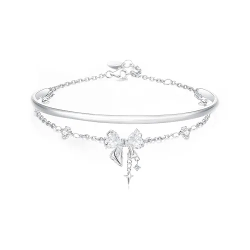 Love Link Сплав Браслеты Женские Серебряные Белые