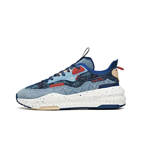 ANTA C37 Series Slip-on Устойчивый к истиранию Легкий Низкий Топ Скейтборд Кроссовки Женские Denim