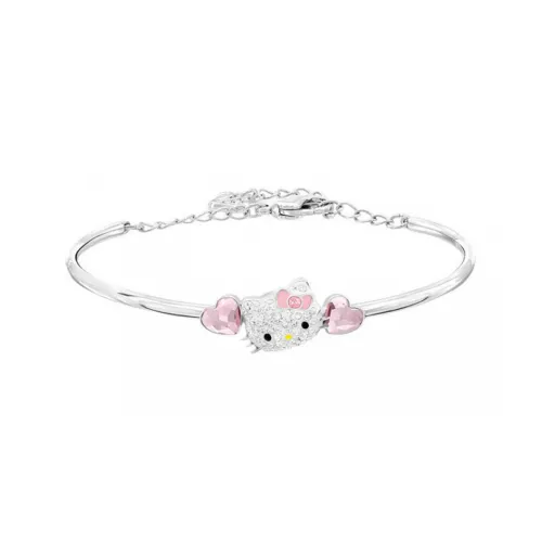 Swarovski Hello Kitty Alloy Bangles Unisex Pink
