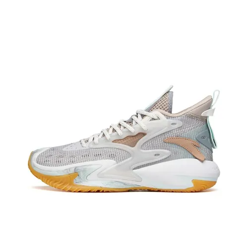 ANTA Berserk 3 Амортизирующие низкие баскетбольные кроссовки для игры мужские серые