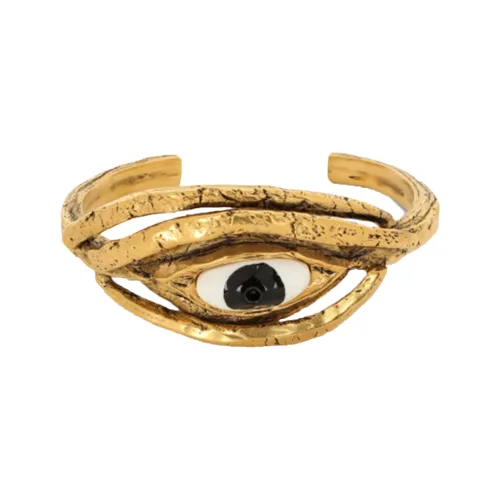 SAINT LAURENT Латунные браслеты, золотые, женские