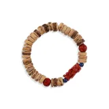 Браслет с бусинами из киновари с китайскими благоприятными животными