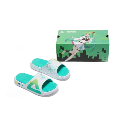 PEAK Statistic Sandals Устойчивые к истиранию Слипоны Женские Grand Белый Изумрудно-зеленый