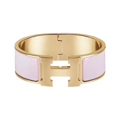 Hermes Clic Clac H Эмаль Браслеты Конфетно-розовый Женские