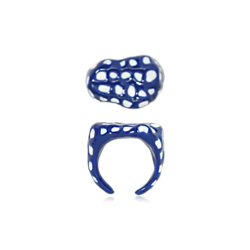 AWE Эмаль Палец Кольца Нерегулярные Цветовой блок Разрисованный Ручной Рисунок Парные кольца Женские