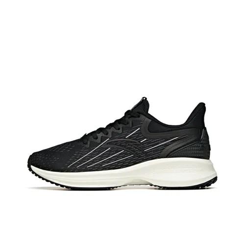 ANTA Gazelle 1,0 RUNNING Collection Амортизирующие низкие беговые кроссовки с противоскользящим эффектом женские черно-белые